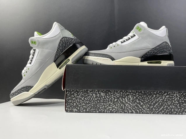 Cheap Chlorophyll Retro Jordan 3 Air 136064-006 0817